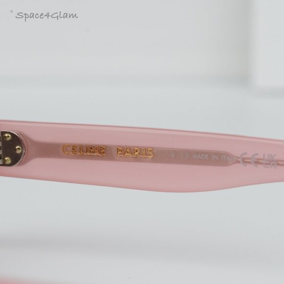 BRAND NEW Celine CL40243I 72J Shiny Opal Pink Brown  Rectangle Women Sunglasses main image 7